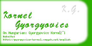 kornel gyorgyovics business card